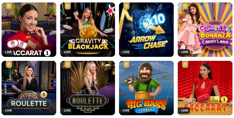 Golden Roo Live Casino Section